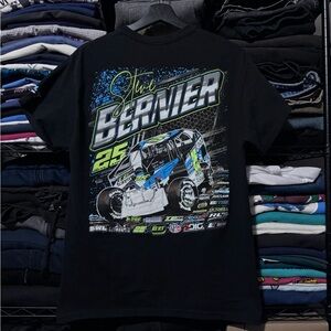 Gildan Black Racing Graphic Men's T-Shirt